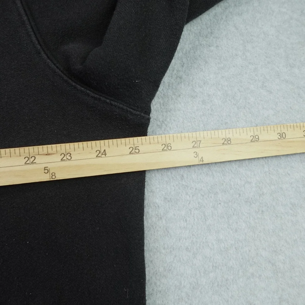 The North Face Hoodie Mens XL Black Logo All Over Print Pullover